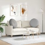 Casa si Gradina - Textile si covoare - Perne si pilote - Perne decorative - Perne de Sezut 2 pcs Gri nori Ø80 x 29 cm tesatura - Infinity.ro