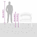 Casa si Gradina - Constructii - Usi interior, exterior si garaj - Usi garaj - Poarta din Gard cu Varf de Lanca Gri 103 x 75 cm Otel - Infinity.ro