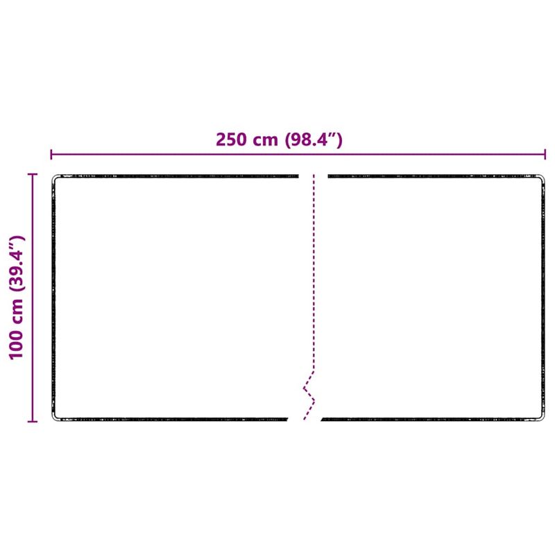 Casa si Gradina - Textile si covoare - Covoare - Covoare casa - Runner din covor Negru 100 x 250 cm 100% Polipropilena Tuft - Infinity.ro