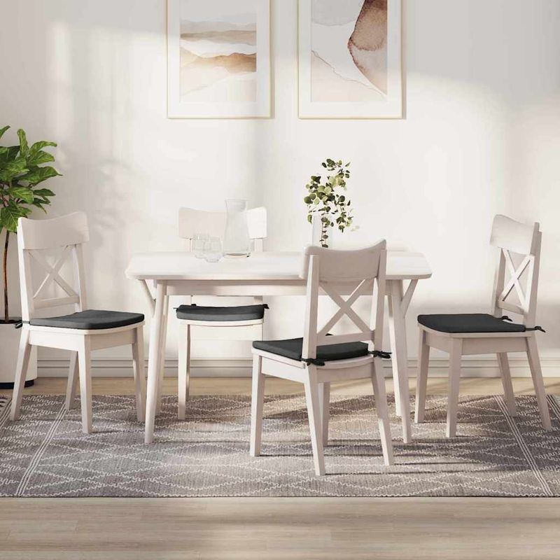 Casa si Gradina - Textile si covoare - Perne si pilote - Perne decorative - Perne de Sezut 4 pcs Gri inchis 40 x 40 x 3 cm - Infinity.ro