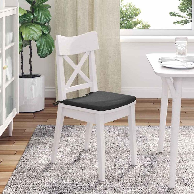 Casa si Gradina - Textile si covoare - Perne si pilote - Perne decorative - Perne de Sezut 4 pcs Gri inchis 40 x 40 x 3 cm - Infinity.ro