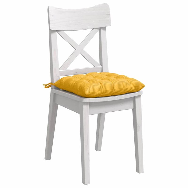 Casa si Gradina - Textile si covoare - Perne si pilote - Perne decorative - Perne de Sezut 4 pcs Galben Deschis 40 x 40 x 6 cm - Infinity.ro