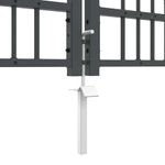 Casa si Gradina - Constructii - Usi interior, exterior si garaj - Usi garaj - Poarta din Gard cu Varf de Lanca Gri 404 x 100 cm Otel - Infinity.ro