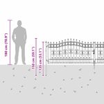 Casa si Gradina - Constructii - Usi interior, exterior si garaj - Usi garaj - Poarta din Gard cu Varf de Lanca Gri 404 x 100 cm Otel - Infinity.ro