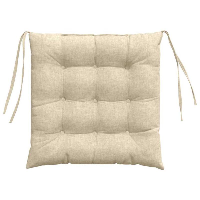 Casa si Gradina - Textile si covoare - Perne si pilote - Perne decorative - Perne de Sezut 2 pcs Crem 40 x 40 x 6 cm tesatura - Infinity.ro