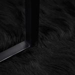 Casa si Gradina - Textile si covoare - Covoare - Covoare casa - Covor Faux din Lana de oaie Negru 230 x 160 cm Poliester - Infinity.ro