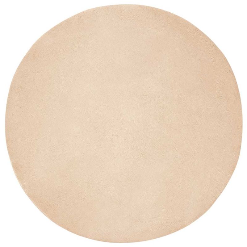 Casa si Gradina - Textile si covoare - Covoare - Covoare casa - Covor din Blana Faux de Iepure Bej Ø 200 cm Poliester - Infinity.ro