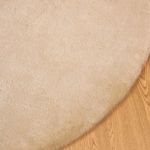 Casa si Gradina - Textile si covoare - Covoare - Covoare casa - Covor din Blana Faux de Iepure Bej Ø 200 cm Poliester - Infinity.ro