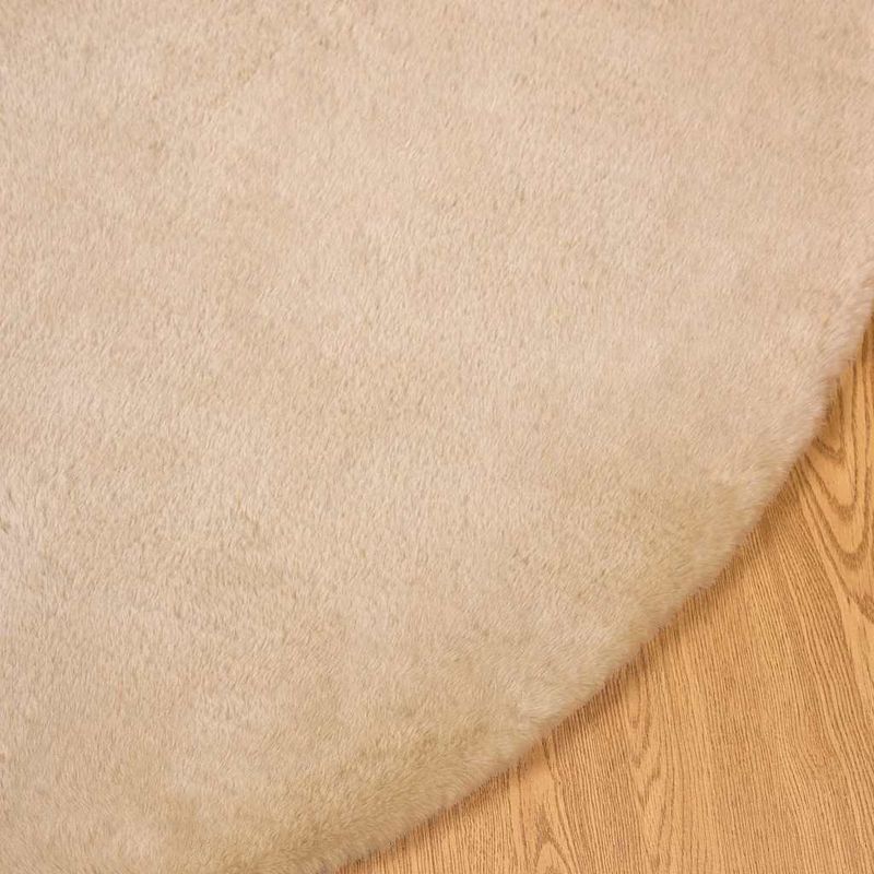 Casa si Gradina - Textile si covoare - Covoare - Covoare casa - Covor din Blana Faux de Iepure Bej Ø 200 cm Poliester - Infinity.ro