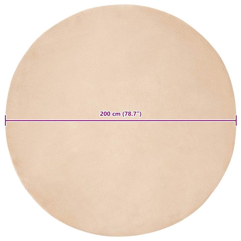 Casa si Gradina - Textile si covoare - Covoare - Covoare casa - Covor din Blana Faux de Iepure Bej Ø 200 cm Poliester - Infinity.ro