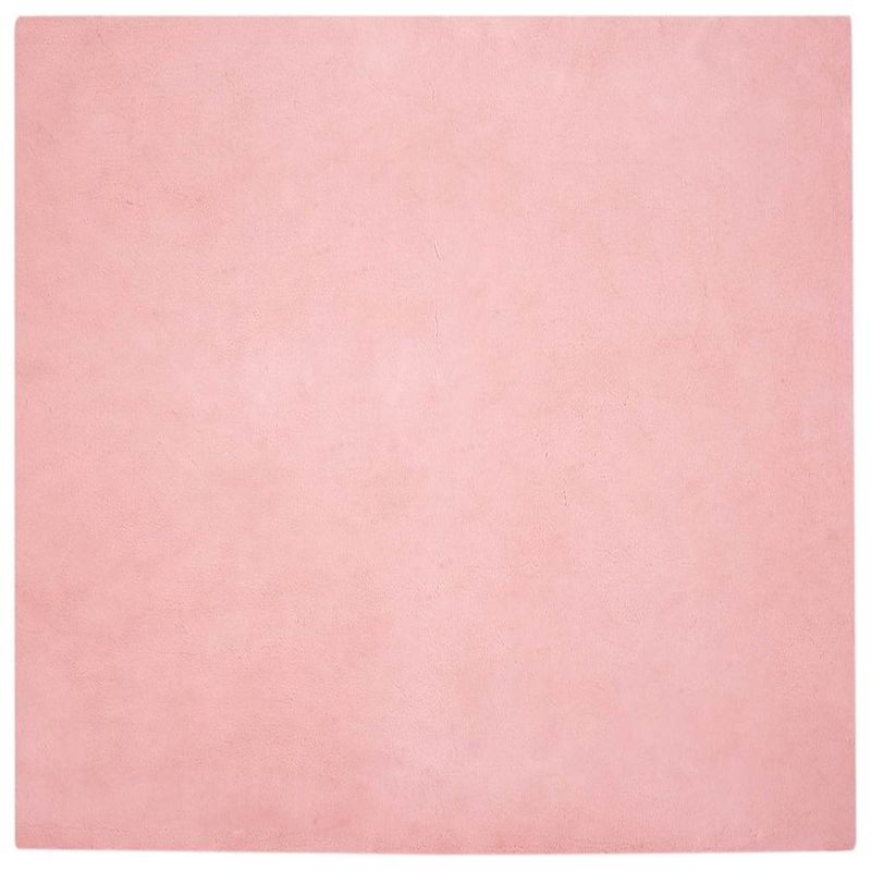 Casa si Gradina - Textile si covoare - Covoare - Covoare casa - Covor din Blana Faux de Iepure Roz 120 x 120 cm Poliester - Infinity.ro