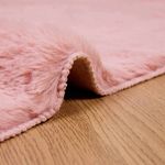 Casa si Gradina - Textile si covoare - Covoare - Covoare casa - Covor din Blana Faux de Iepure Roz 120 x 120 cm Poliester - Infinity.ro