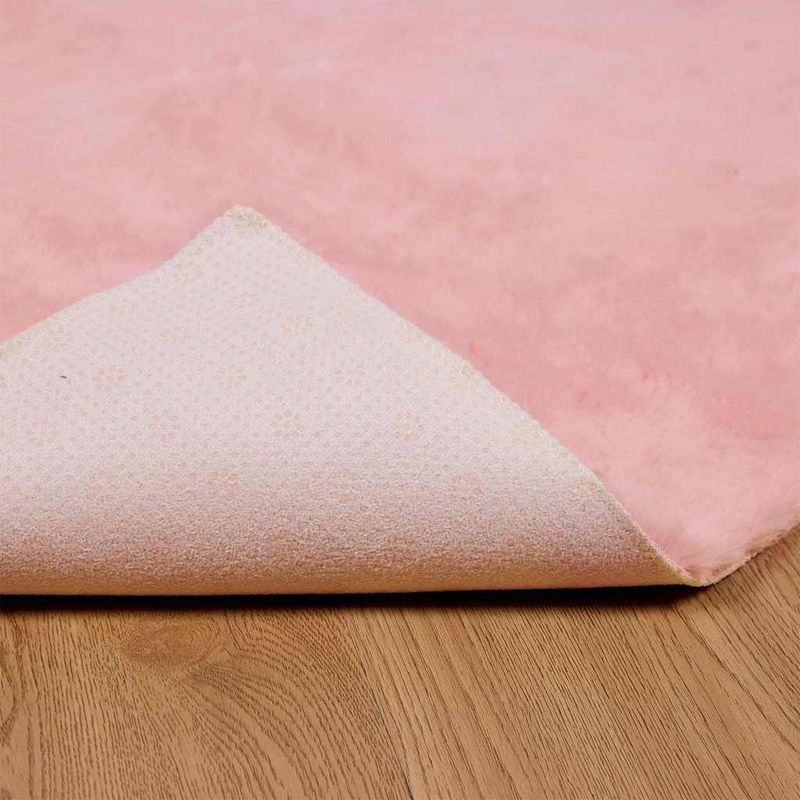 Casa si Gradina - Textile si covoare - Covoare - Covoare casa - Covor din Blana Faux de Iepure Roz 120 x 120 cm Poliester - Infinity.ro