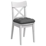 Casa si Gradina - Textile si covoare - Perne si pilote - Perne decorative - Perne de Sezut 4 pcs Gri inchis 40 x 40 x 12 cm tesatura - Infinity.ro