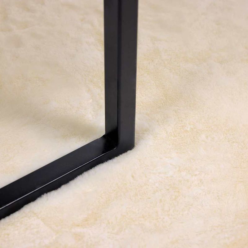 Casa si Gradina - Textile si covoare - Covoare - Covoare casa - Covor din Blana Faux de Iepure Crem 120 x 120 cm Poliester - Infinity.ro