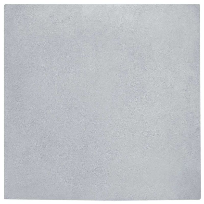 Casa si Gradina - Textile si covoare - Covoare - Covoare casa - Covor din Blana Faux de Iepure Gri 120 x 120 cm Poliester - Infinity.ro