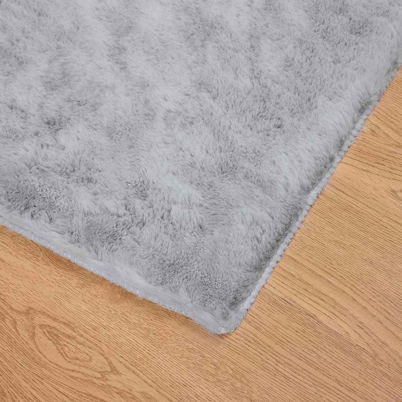 Casa si Gradina - Textile si covoare - Covoare - Covoare casa - Covor din Blana Faux de Iepure Gri 120 x 120 cm Poliester - Infinity.ro