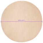 Casa si Gradina - Textile si covoare - Covoare - Covoare casa - Covor din Blana Faux de Iepure Bej Ø 120 cm Poliester - Infinity.ro