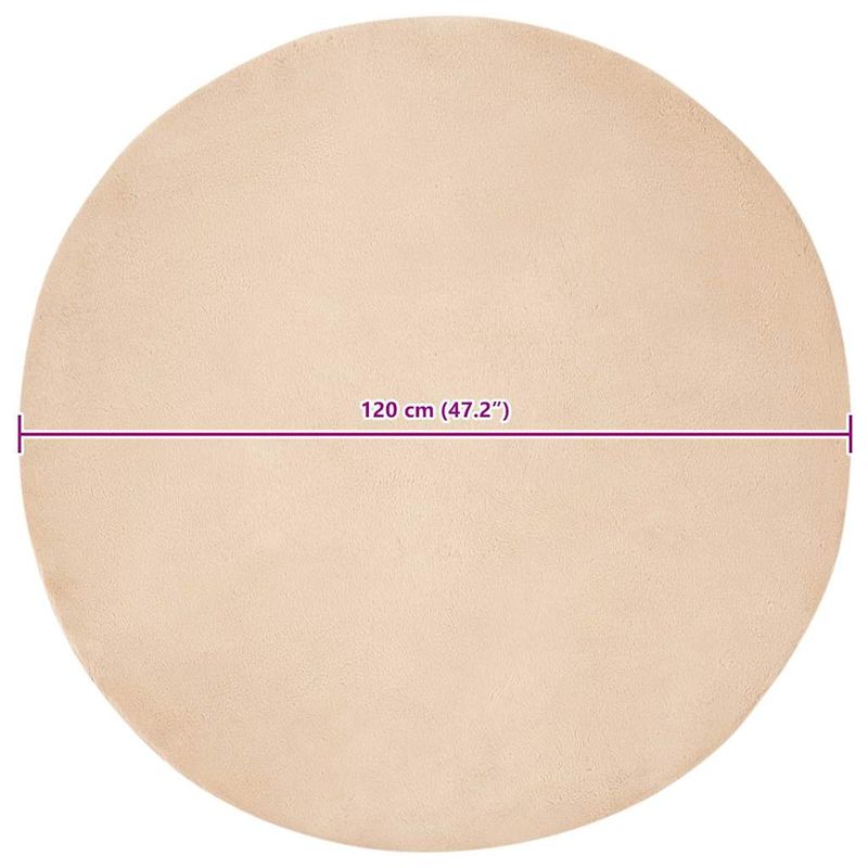 Casa si Gradina - Textile si covoare - Covoare - Covoare casa - Covor din Blana Faux de Iepure Bej Ø 120 cm Poliester - Infinity.ro