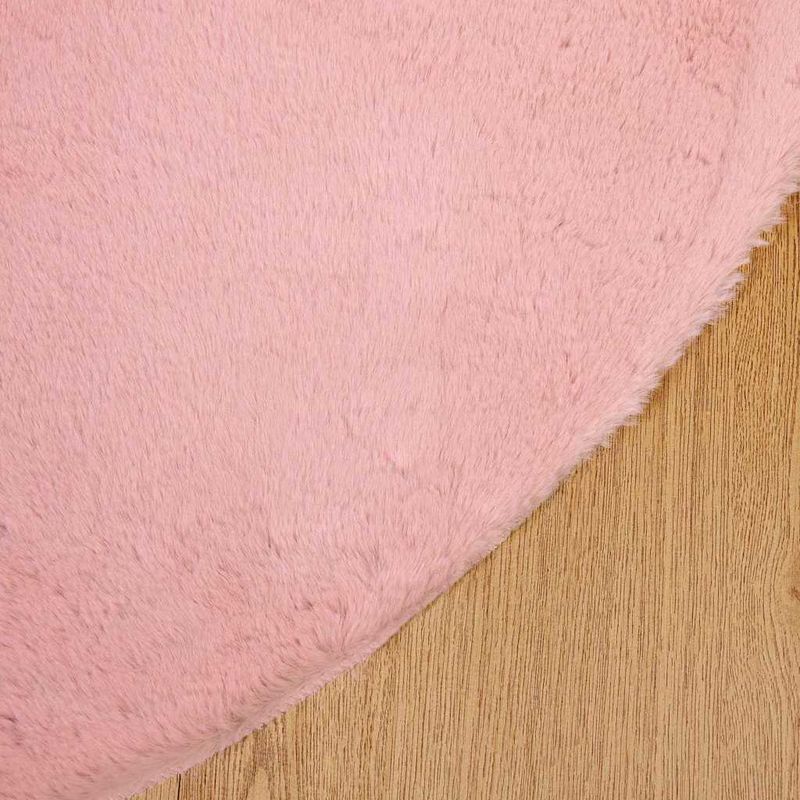 Casa si Gradina - Textile si covoare - Covoare - Covoare casa - Covor din Blana Faux de Iepure Roz Ø 200 cm Poliester - Infinity.ro