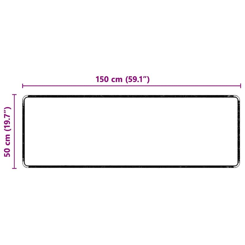 Casa si Gradina - Textile si covoare - Covoare - Covoare casa - Runner din covor Negru 50 x 150 cm 100% Polipropilena Tuft - Infinity.ro