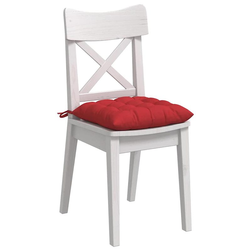 Casa si Gradina - Textile si covoare - Perne si pilote - Perne decorative - Perne de Sezut 2 pcs Rosu 40 x 40 x 6 cm tesatura - Infinity.ro