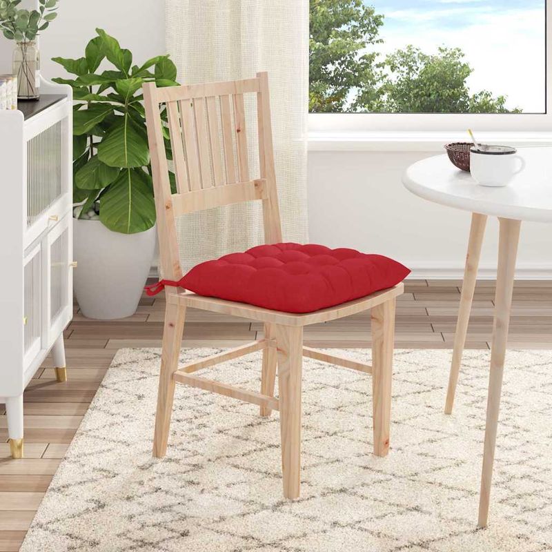 Casa si Gradina - Textile si covoare - Perne si pilote - Perne decorative - Perne de Sezut 2 pcs Rosu 40 x 40 x 6 cm tesatura - Infinity.ro