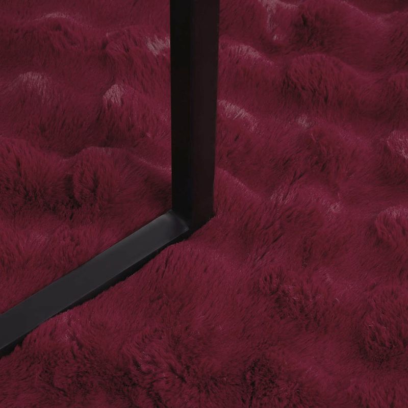 Casa si Gradina - Textile si covoare - Lenjerii de pat - Cearceafuri de pat - Patura din Blana sintetica de Iepure 4 pcs Rosu Bordeaux - Infinity.ro