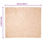 Casa si Gradina - Textile si covoare - Lenjerii de pat - Cearceafuri de pat - Patura din Blana sintetica de Iepure 4 pcs Bej 240 x 270 cm - Infinity.ro