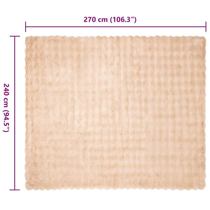 Casa si Gradina - Textile si covoare - Lenjerii de pat - Cearceafuri de pat - Patura din Blana sintetica de Iepure 4 pcs Bej 240 x 270 cm - Infinity.ro
