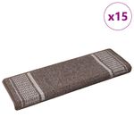 Casa si Gradina - Textile si covoare - Covoare - Covoare casa - Mochete autocolante pentru scara 15 pcs Maro 65 x 21 x 4 cm - Infinity.ro