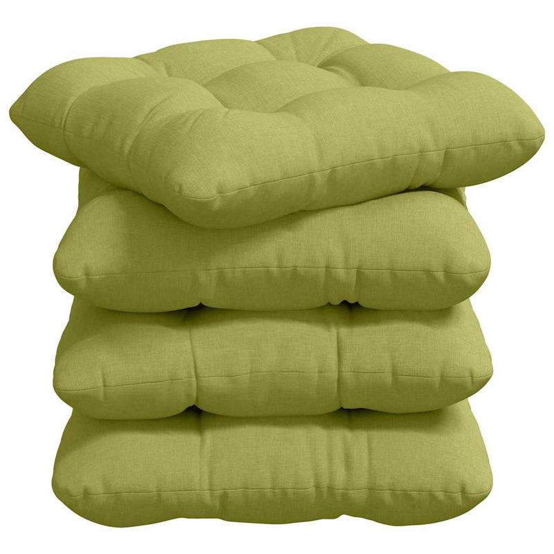 Casa si Gradina - Textile si covoare - Perne si pilote - Perne decorative - Perne de Sezut 4 pcs Verde deschis 40 x 40 x 12 cm tesatura - Infinity.ro