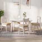 Casa si Gradina - Textile si covoare - Perne si pilote - Perne decorative - Perne de Sezut 4 pcs Crem 40 x 40 x 12 cm tesatura - Infinity.ro