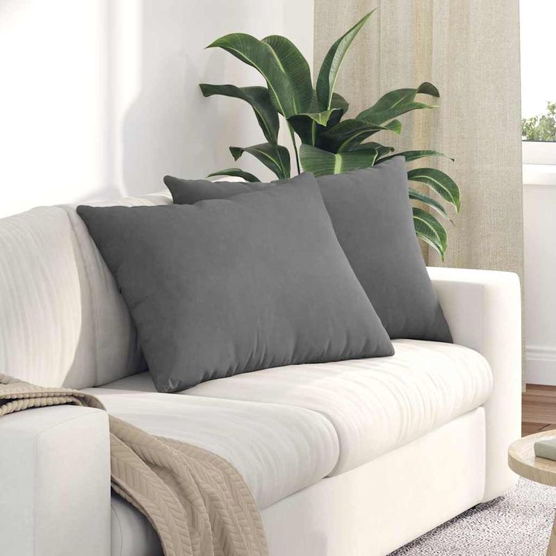 Casa si Gradina - Textile si covoare - Perne si pilote - Perne decorative - Perne pentru canapea 2 pcs Gri inchis 70 x 50 cm tesatura - Infinity.ro
