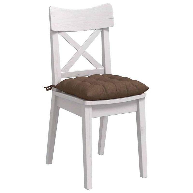 Casa si Gradina - Textile si covoare - Perne si pilote - Perne decorative - Perne de Sezut 2 pcs Maro 40 x 40 x 6 cm tesatura - Infinity.ro