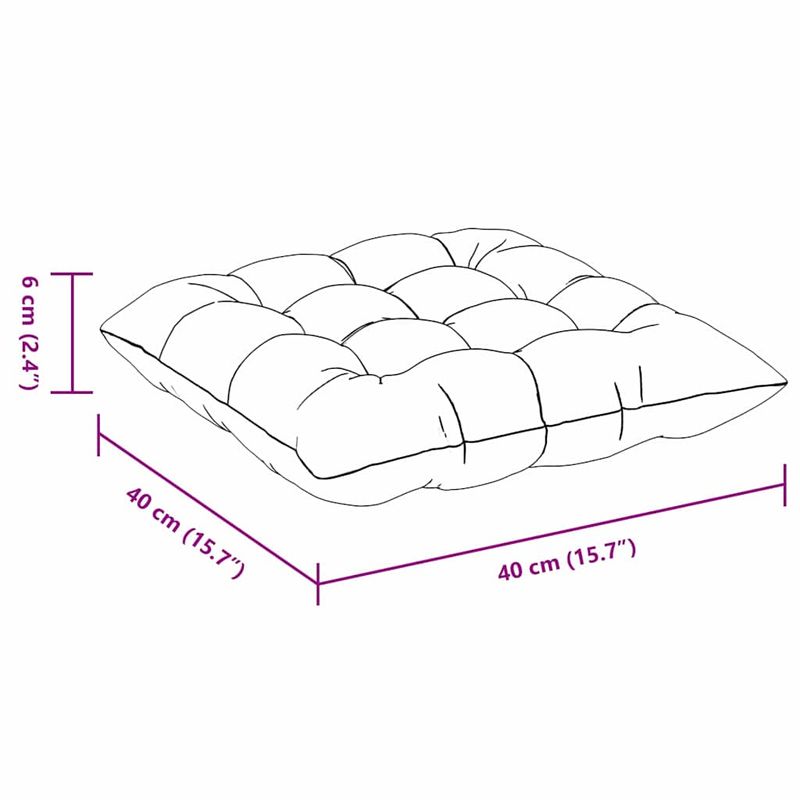 Casa si Gradina - Textile si covoare - Perne si pilote - Perne decorative - Perne de Sezut 2 pcs Maro 40 x 40 x 6 cm tesatura - Infinity.ro