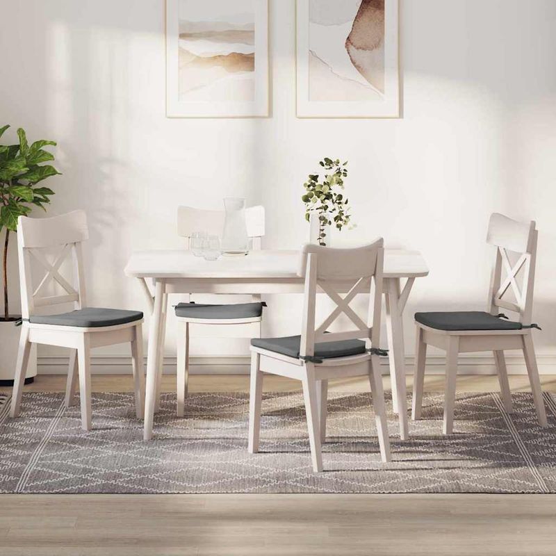 Casa si Gradina - Textile si covoare - Perne si pilote - Perne decorative - Perne de Sezut 4 pcs Gri inchis 40 x 40 x 3 cm - Infinity.ro