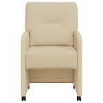 Casa si Gradina - Mobilier - Scaune si fotolii - Scaune - Scaune de dining cu roti 2 pcs Crem 57 x 67 x 95 cm tesatura - Infinity.ro