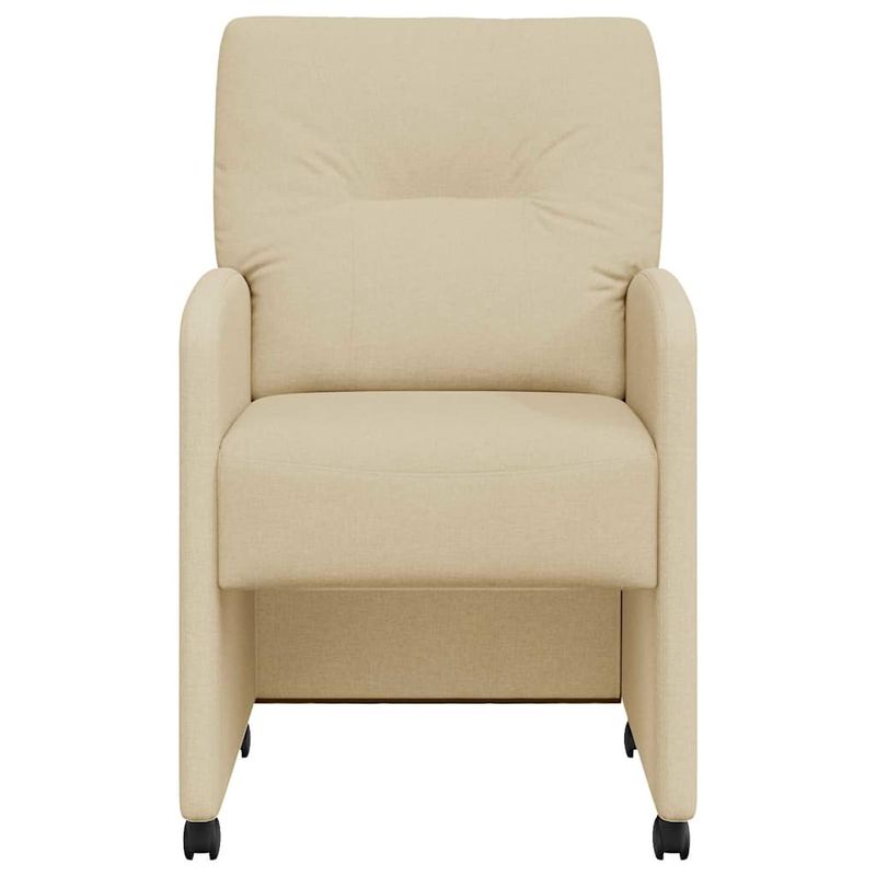 Casa si Gradina - Mobilier - Scaune si fotolii - Scaune - Scaune de dining cu roti 2 pcs Crem 57 x 67 x 95 cm tesatura - Infinity.ro