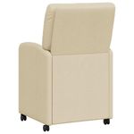 Casa si Gradina - Mobilier - Scaune si fotolii - Scaune - Scaune de dining cu roti 2 pcs Crem 57 x 67 x 95 cm tesatura - Infinity.ro