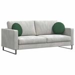Casa si Gradina - Textile si covoare - Perne si pilote - Perne decorative - Perne de Sezut 2 pcs Verde inchis Ø 40 cm Tesatura din corduroy - Infinity.ro