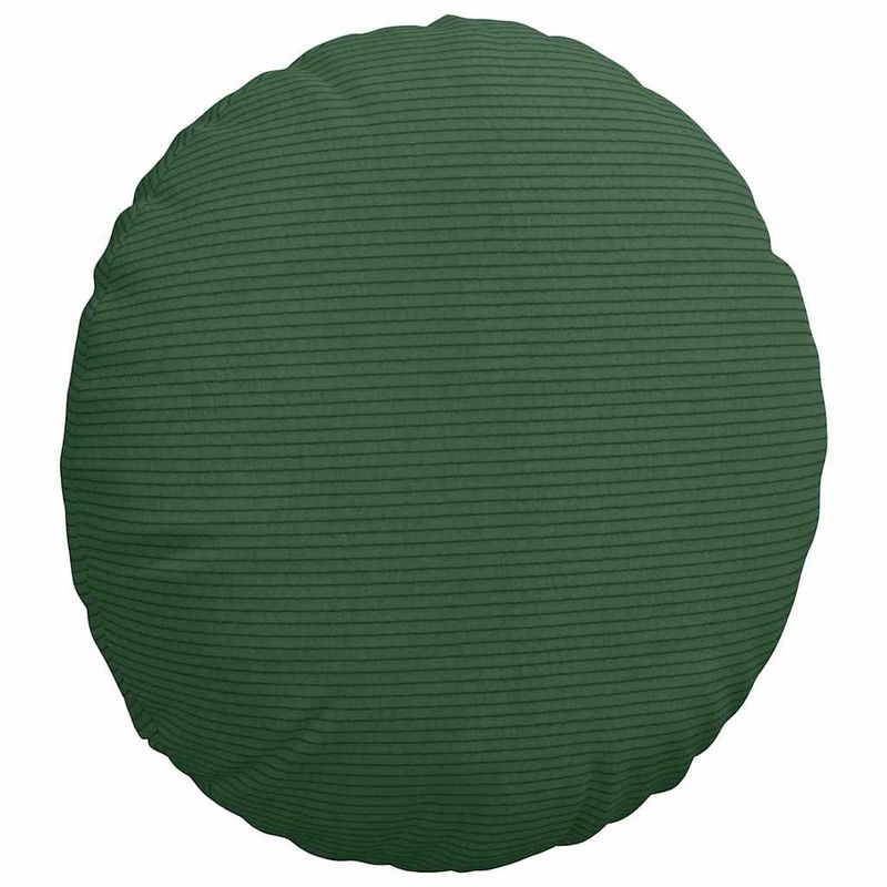 Casa si Gradina - Textile si covoare - Perne si pilote - Perne decorative - Perne de Sezut 2 pcs Verde inchis Ø 40 cm Tesatura din corduroy - Infinity.ro