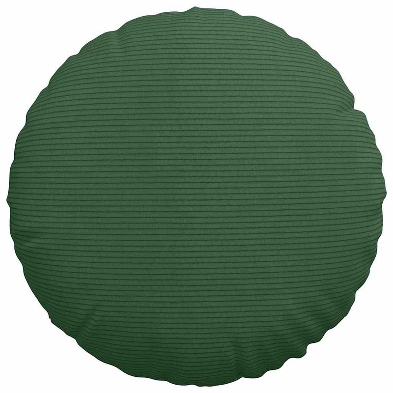 Casa si Gradina - Textile si covoare - Perne si pilote - Perne decorative - Perne de Sezut 2 pcs Verde inchis Ø 40 cm Tesatura din corduroy - Infinity.ro