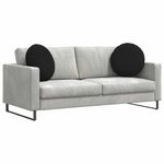 Casa si Gradina - Textile si covoare - Perne si pilote - Perne decorative - Perne de Sezut 2 pcs Negru Ø50 x 19 cm tesatura - Infinity.ro