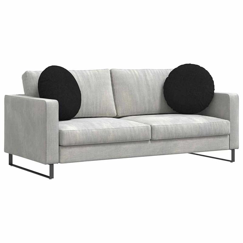 Casa si Gradina - Textile si covoare - Perne si pilote - Perne decorative - Perne de Sezut 2 pcs Negru Ø50 x 19 cm tesatura - Infinity.ro