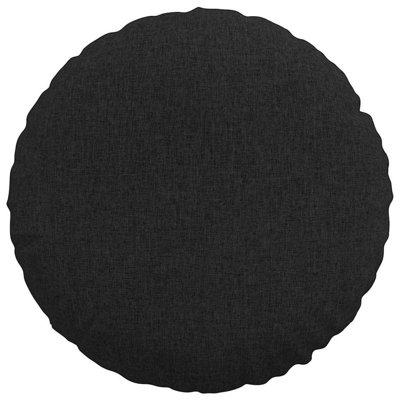 Casa si Gradina - Textile si covoare - Perne si pilote - Perne decorative - Perne de Sezut 2 pcs Negru Ø50 x 19 cm tesatura - Infinity.ro