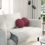 Casa si Gradina - Textile si covoare - Perne si pilote - Perne decorative - Perne de Sezut 2 pcs Rosu Vin Ø30 x 13 cm tesatura - Infinity.ro