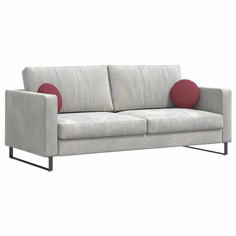 Casa si Gradina - Textile si covoare - Perne si pilote - Perne decorative - Perne de Sezut 2 pcs Rosu Vin Ø30 x 13 cm tesatura - Infinity.ro