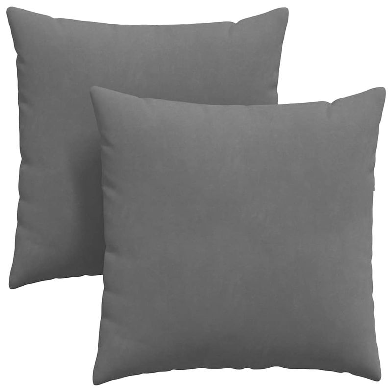 Casa si Gradina - Textile si covoare - Perne si pilote - Perne decorative - Perne pentru canapea 2 pcs Gri inchis 80 x 80 cm tesatura - Infinity.ro