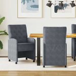 Casa si Gradina - Mobilier - Scaune si fotolii - Scaune - Scaune de dining 2 pcs Gri inchis 58 x 67 x 97 cm Catifea - Infinity.ro